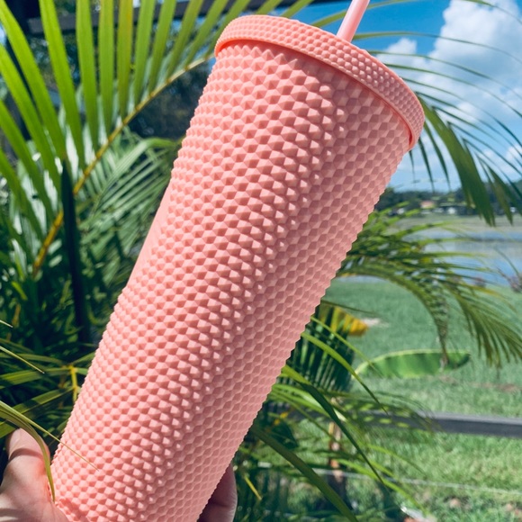 Starbucks 2020 Baby Pink Soft Touch Studded Tumbler Cold Cup Venti 24oz US HTF - Picture 3 of 10